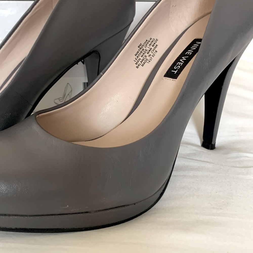 Nine West Gorgeous Gray Platform Heels